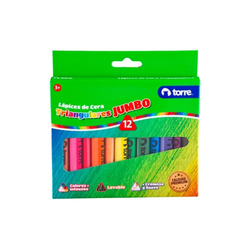 Lápices de Cera 12 Colores Torre